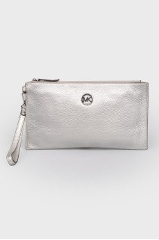 Light silver clutch with lightning