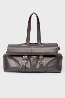 Dark brown large bag on handles