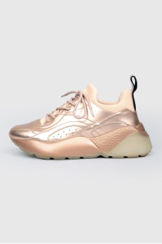 Gold platform sneakers