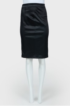 Black pencil skirt with high waist