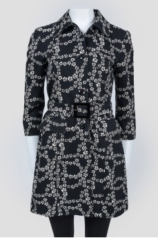 Short coat in floral print