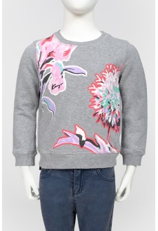 Children\'s sweatshirt with floral print