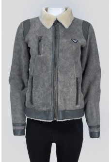 Gray children\'s bomber jacket