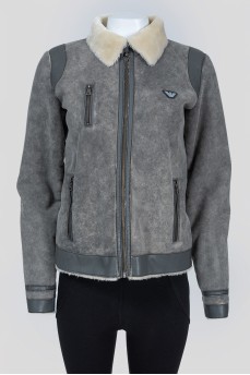 Gray children's bomber jacket
