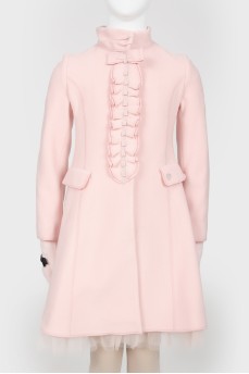 Baby pink coat with tulle