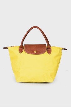 Folding bag in lemon color La Plaige