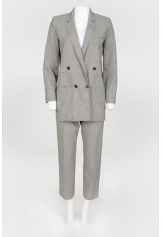 Wool plaid suit