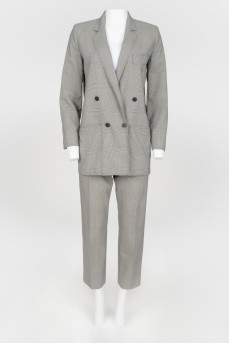 Wool plaid suit