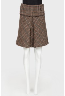 Dark green wool zipper skirt