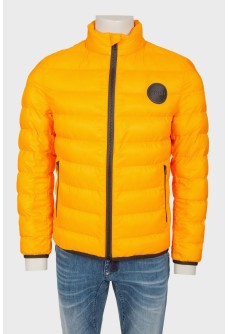 Men\'s yellow zipper jacket