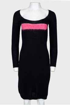 Black knit dress