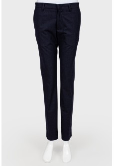 Blue straight trousers