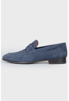 Men\'s blue suede loafers