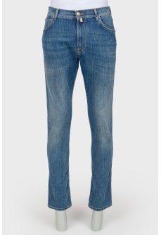 Men\'s straight blue jeans