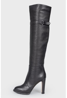 Black heeled booties
