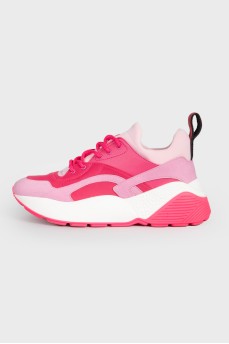 Pink platform sneakers