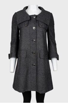 Wool coat in graphite