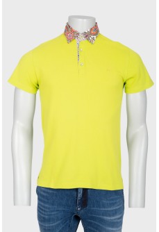 Lemon yellow men\'s polo shirt