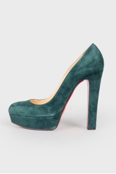 Emerald suede shoes