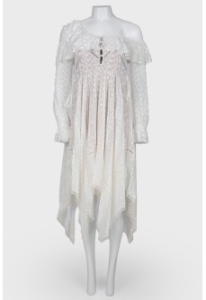 White asymmetric dress with tag