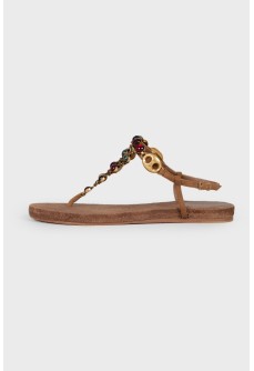 Brown sandals from jute