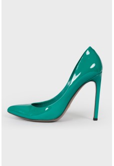 Emerald leather shoes
