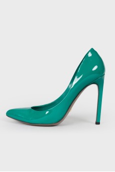Emerald leather shoes
