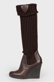Boots with textile shafts