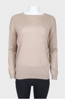 Long open back sweatshirt, with the tag