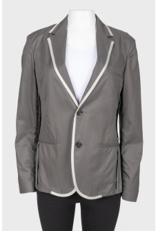Men\'s gray buttoned jacket with tag