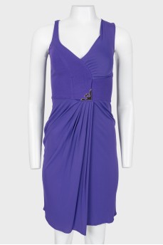 Violet sleeveless figure dress