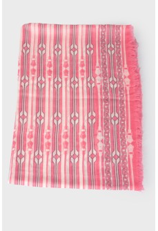 Pink print scarf