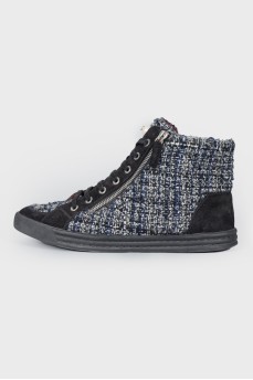 Insulated tweed sneakers