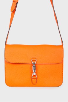Jackie orange leather bag