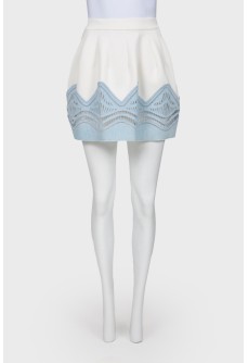 Blue lace skirt
