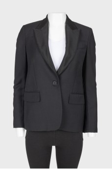 Black classic buttoned jacket