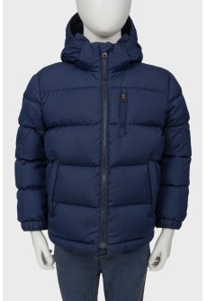Children\'s dark blue zipper jacket