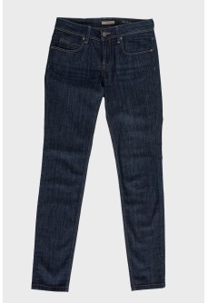 Mid-cut straight cut jeans