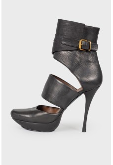 Semi-open stiletto heels