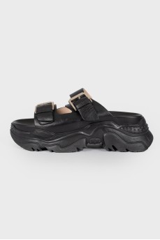 Solid platform sandals