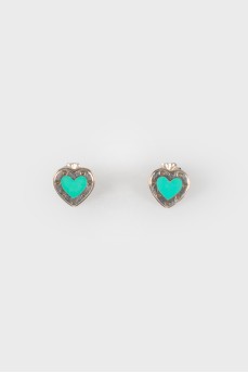 Heart form earrings