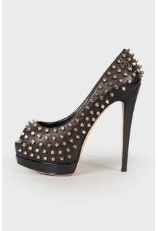 Spiked stiletto heels