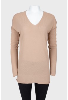 Straight cut pullover with dropped sleeves