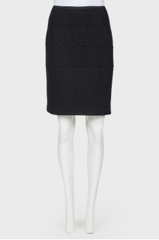 Black textured skirt