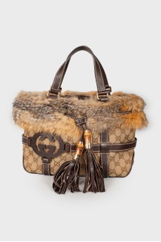 Bag Fox Fur Trim Bag