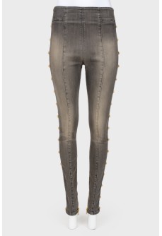 Skinny jeans with metal details