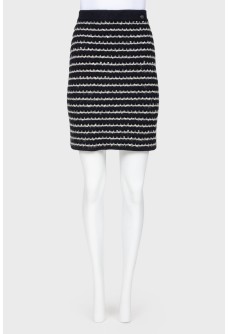 Cashmere black and white skirt