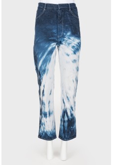 Straight fit printed jeans