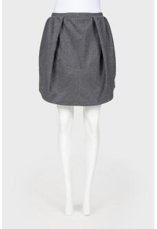 Gray wool skirt