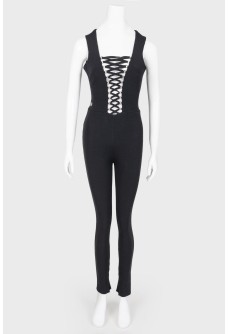 Jumpsuit with lacing